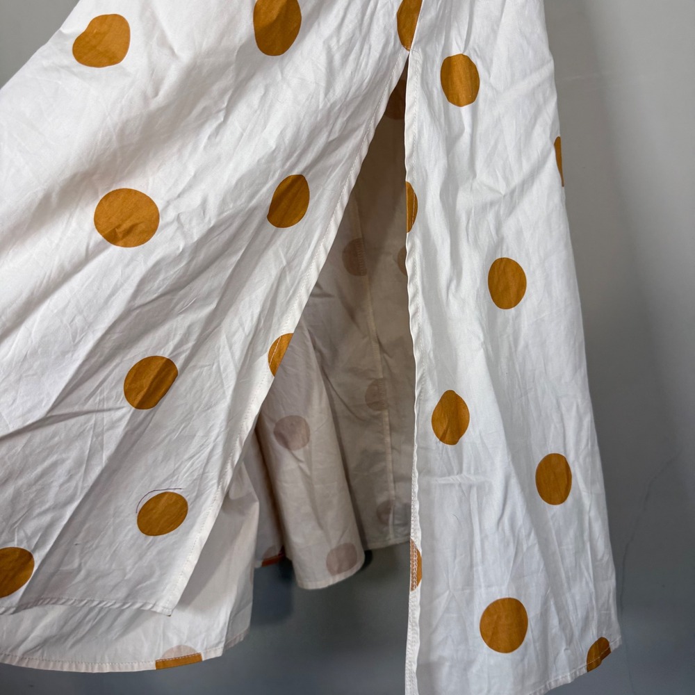Petal & Pup Phillipa Beige Marigold Polka Dot A-Line Full Skirt Large - Picture 5 of 9